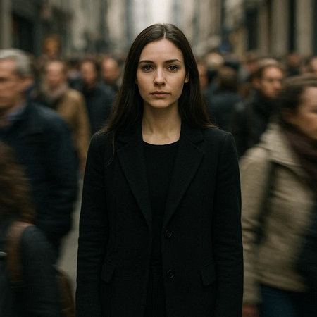 A model walks the runway at the Roberto Cavalli fashion show during Milan Women's Fashion Week in Milan.の写真素材