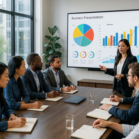Multiethnic business people working together in office. Business planning concept.