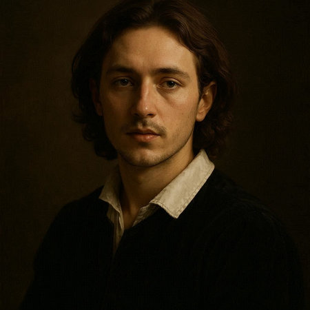 Portrait of a handsome young man in a black jacket on a dark background