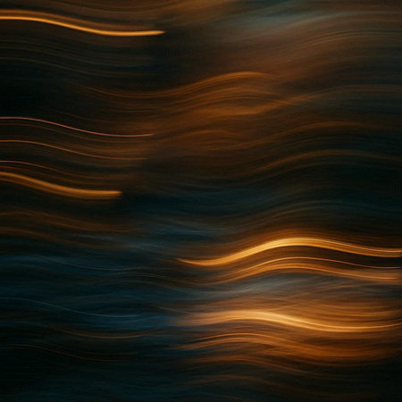 abstract background with smooth lines in dark blue and yellow colors.