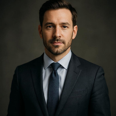 Portrait of a handsome man in suit. Men's beauty, fashion.