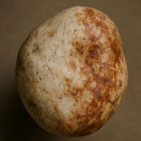 A macro shot of a stone on a brown background. Shallow depth of field.