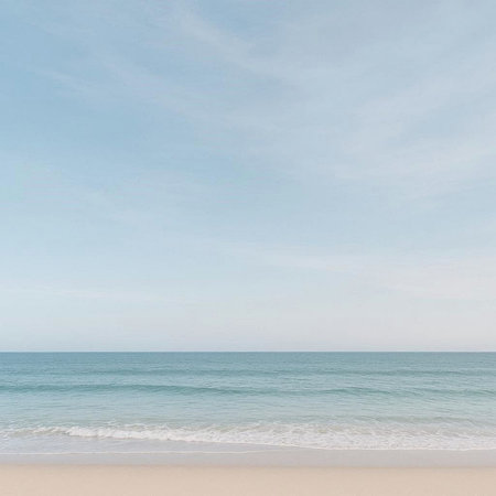 beautiful beach and tropical sea - soft focus and vintage film filter