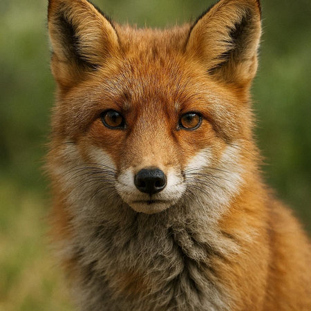 Close-up portrait of a red fox (Vulpes vulpes)