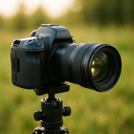 Portrait of a smiling businessman standing with arms crossed in the officeの写真素材