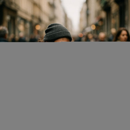 People gather outside Gucci fashion show building for Milan Women's Fashion Week in Milan.の写真素材