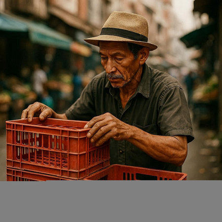 Portrait of a Nepali old man in the street of Kathmandu in the afternoonの写真素材