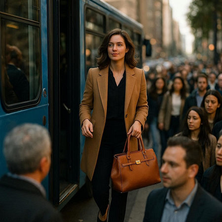 People gather outside Gucci fashion show building for Milan Women's Fashion Week in Milan.