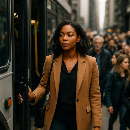 People gather outside Gucci fashion show building for Milan Women's Fashion Week in Milan.の写真素材