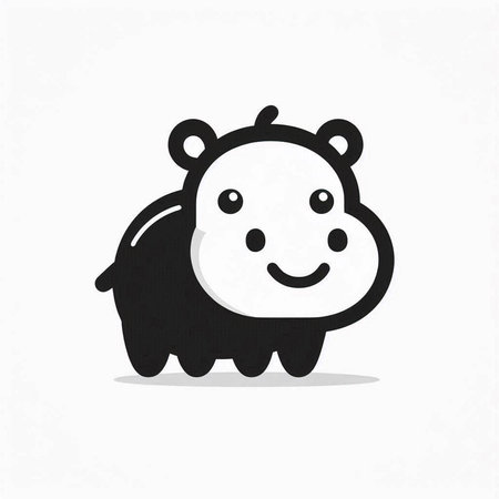 panda animal icon on white background. vector illustration.eps 10の写真素材
