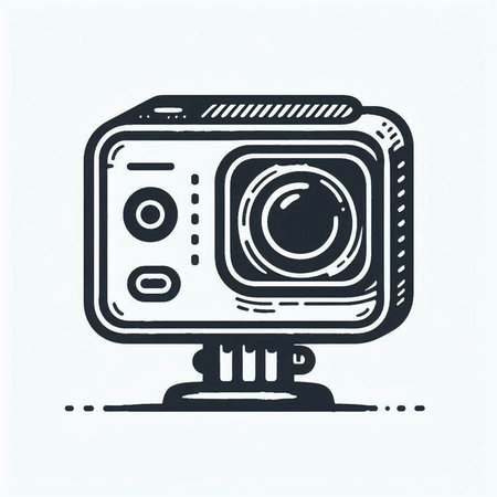 Retro photo camera isolated on a white background. Vector illustration.
