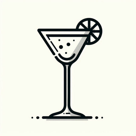 Cocktail icon. Alcoholic drink sign. Vector illustration.の写真素材