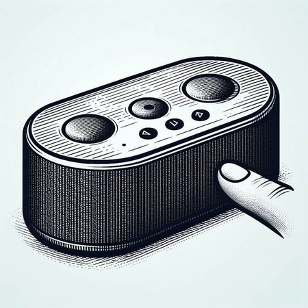 Retro gamepad. Vintage engraving style vector illustration.