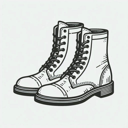 Sneakers. Hand drawn sketch. Vector illustration. Isolated on white background.