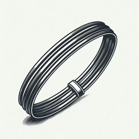 Sketch of a belt on a white background. Vector illustration