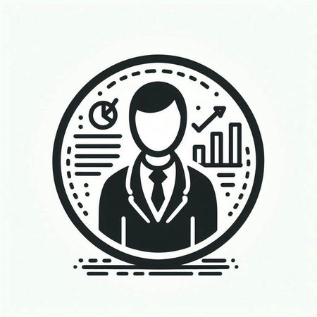 Businessman icon, vector illustration. Flat design style. EPS 10の写真素材
