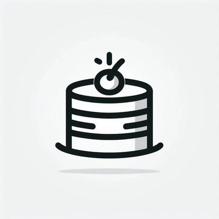 Cake icon, vector illustration. Flat design style with shadow.