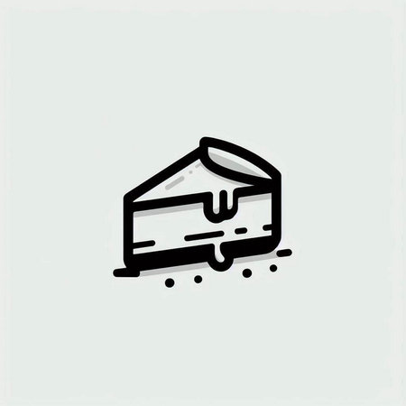Piece of cake icon, vector illustration. Flat design style.