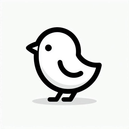 cute bird icon, vector illustration eps10 graphic design elementの写真素材