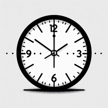 Clock face on a white background. Time is running out concept.