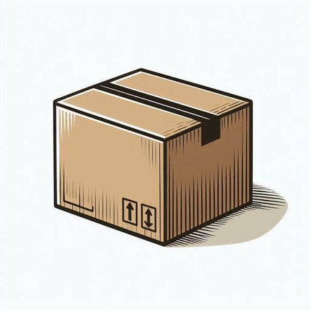 Cardboard box icon. Delivery shipping and logistics theme. Isolated design. Vector illustration