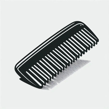Comb. Vector illustration of a comb isolated on a white background.