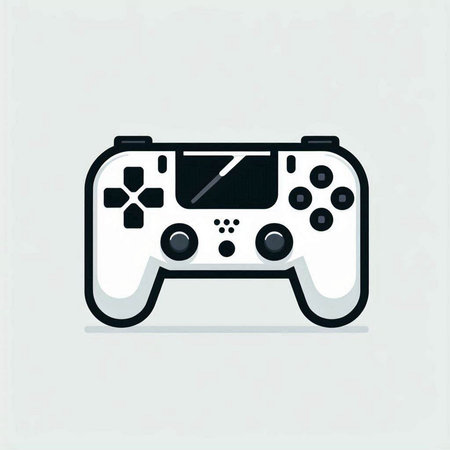 Gamepad icon, vector illustration. Flat design style. Game controller.