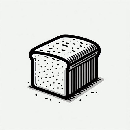 Vector illustration of bread. Isolated on a white background. Hand drawn style.