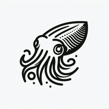 Octopus. Vector illustration on a white background. Isolated.