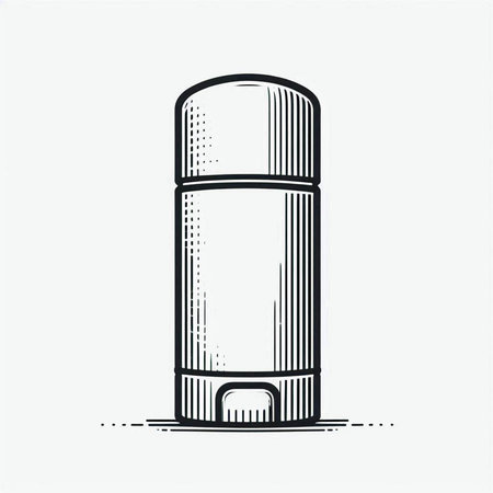 Vector illustration of a contour of a bottle of water in retro style