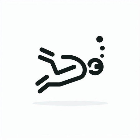Diving icon. Simple vector illustration isolated on a white background.
