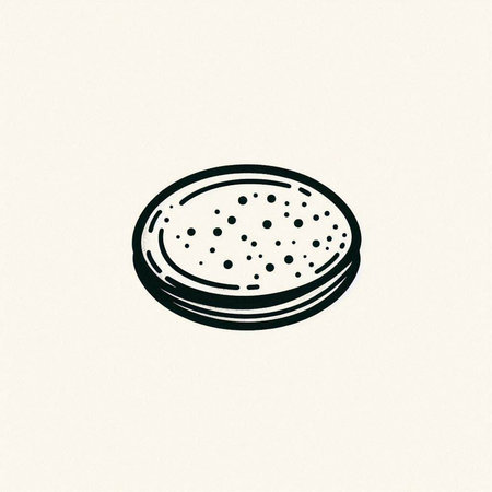 Pizza icon. Hand drawn illustration of pizza vector icon for web design