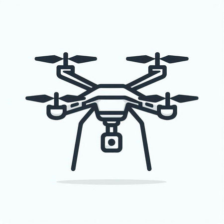 Drone quadcopter icon. Quadrocopter vector illustration.