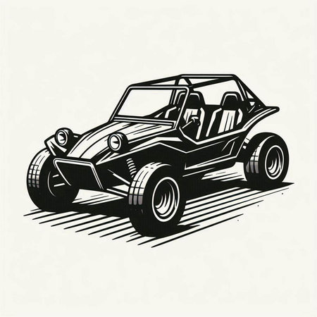 Vintage retro car in engraving style. Vector illustration.