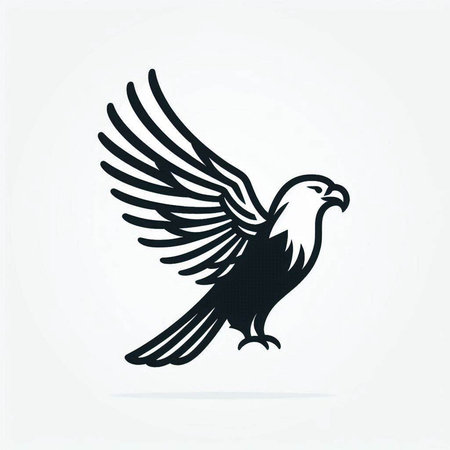 Eagle icon. Bird symbol. Heraldic vector design element.の写真素材
