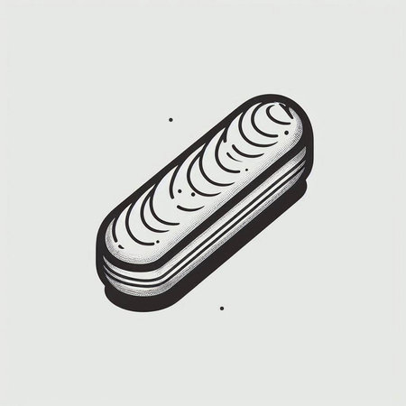 Sandwich icon in engraving style vector illustration for web and mobile