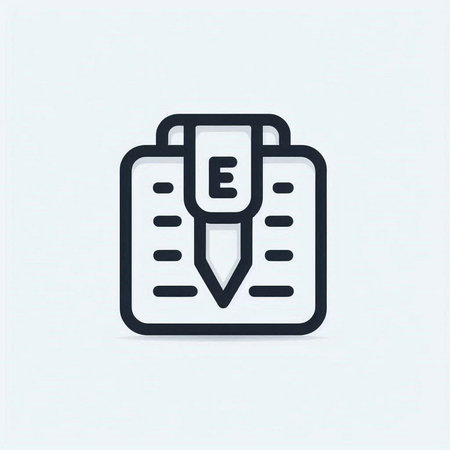 Edit document icon, outline vector sign, linear pictogram isolated on grey.