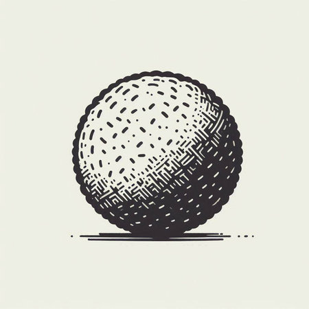 Golf ball. Vector illustration. Design element for logo, label, emblem, sign.の写真素材