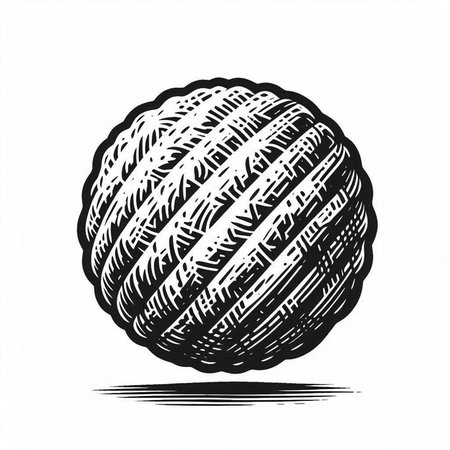 Vintage engraving illustration of a ball. Hand drawn vector illustration.の写真素材