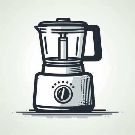 Blender icon in sketch style. Kitchen appliances. Vector illustration.