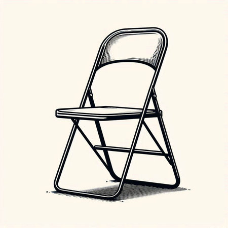 Illustration of a single chair on a light background, vector illustrationの写真素材