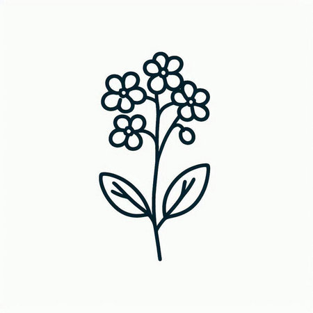 Flower icon on white background. Vector illustration in trendy flat style.の写真素材