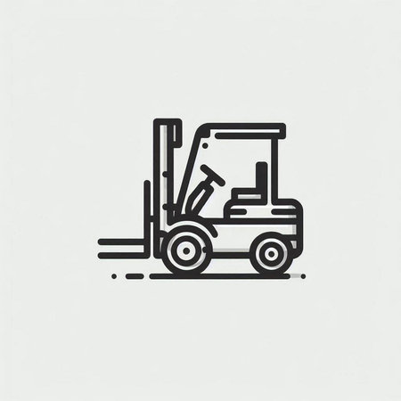 Forklift truck icon, forklift vector, forklift truck icon