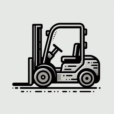 Forklift icon, forklift logo, forklift vector illustration