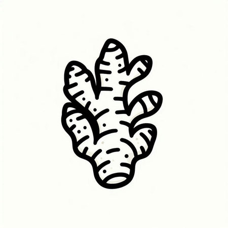 Coral on white background. Vector illustration. Hand drawn sketch.