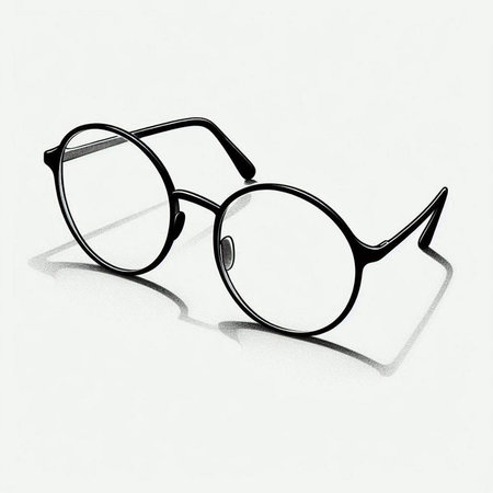 Glasses on a white background. 3d render. Vector illustration.
