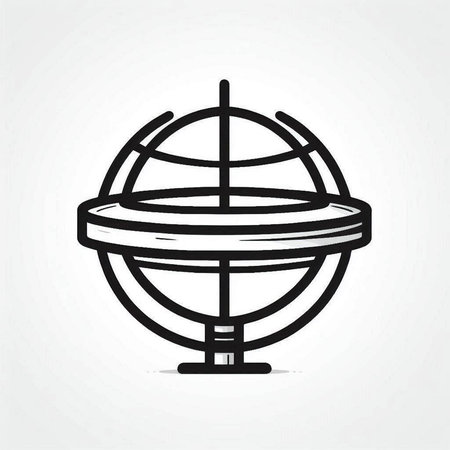 Globe icon. Vector illustration. Outline icon of globe.の写真素材