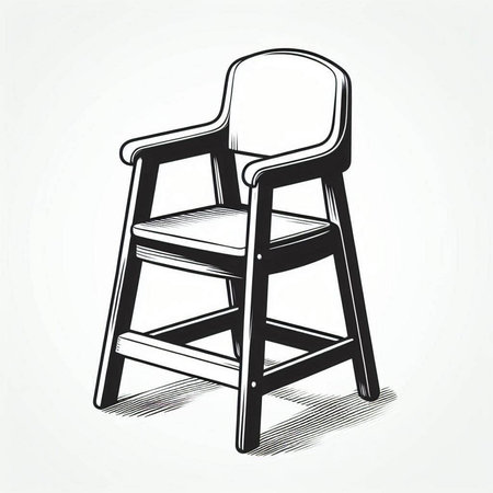 Sketch chair isolated on a white background. Vector illustration.の写真素材