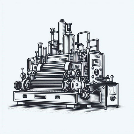 Industrial equipment. Factory machinery. Vector illustration for your design.