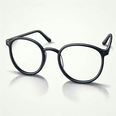 Retro eyeglasses isolated on white background. Vector illustration.